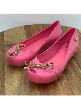 Mel Dreamed Mini Melissa Ultragirl Pink Slip on Shoes Size 2
